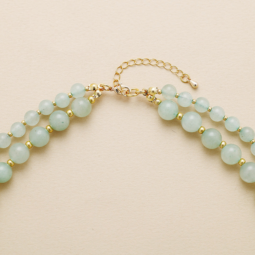 Collar de cristal de doble capa inspirado en Francia