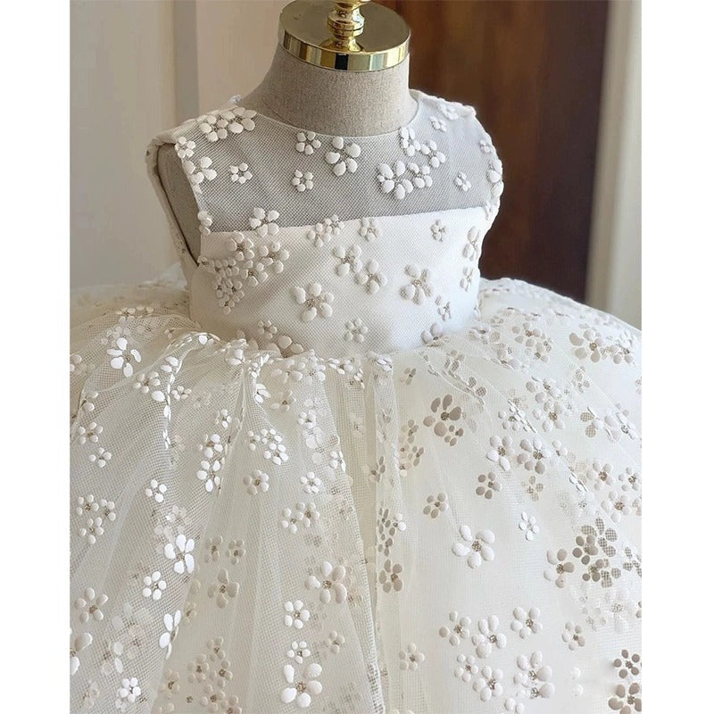 Princess Dress with Daisy Print and Lace