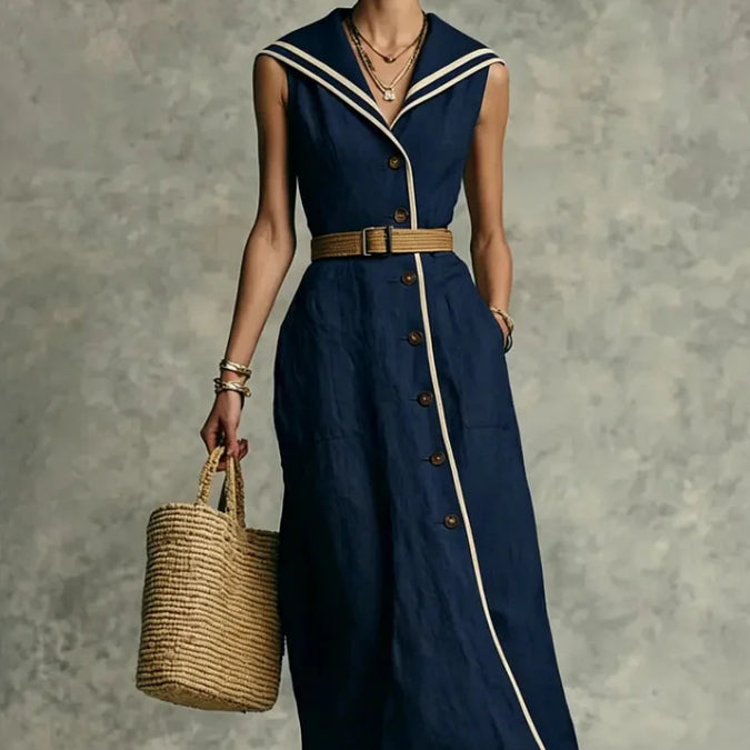 Trendy Style Buttoned Dress