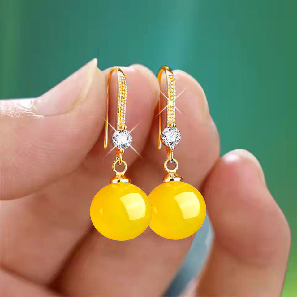 Pendientes elegantes de gota de agua