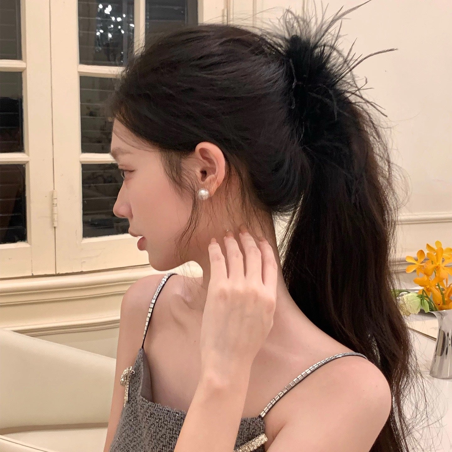 Pasador de pelo con lazo de lujo ligero