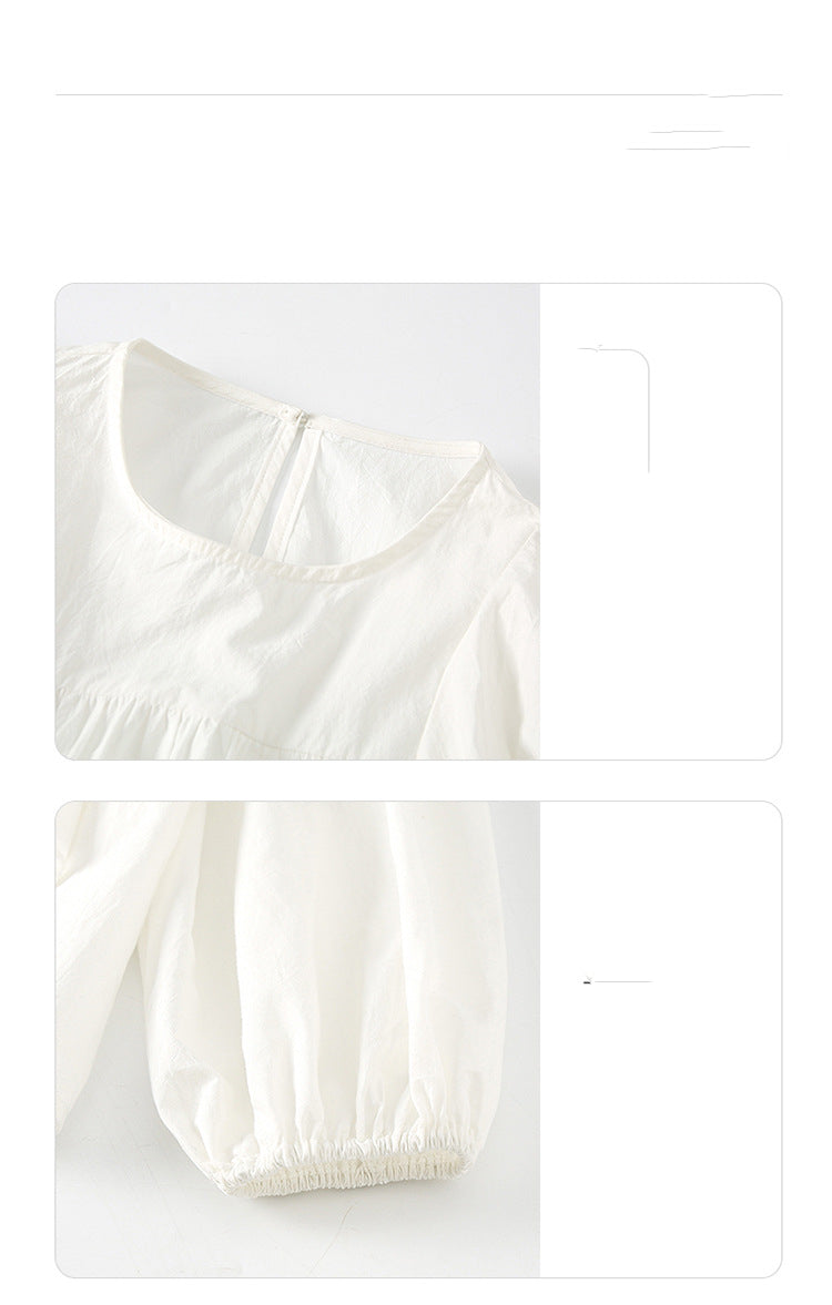 Camisa suelta de algodón para niña