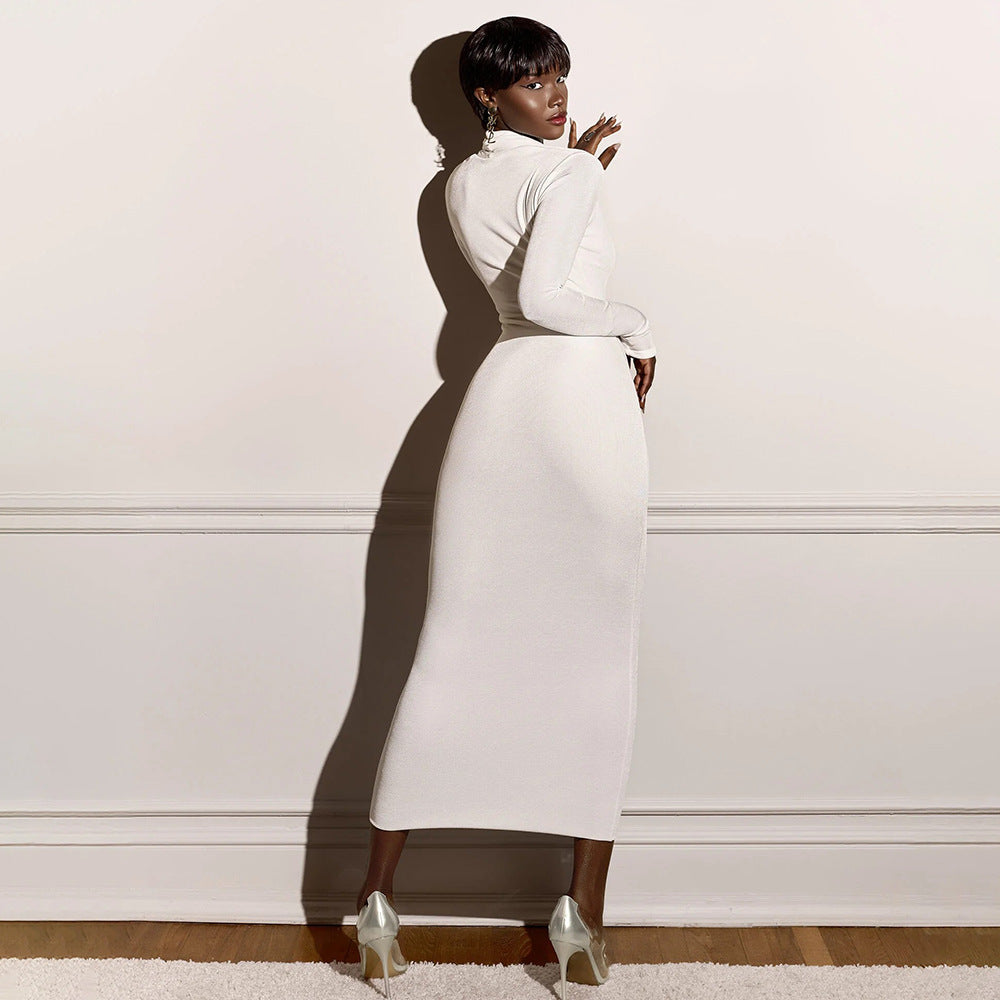 Elegant High-Waisted Long Skirt