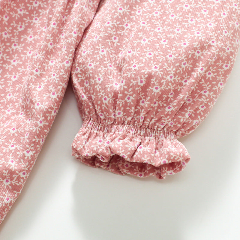 Robe princesse en coton à manches longues
