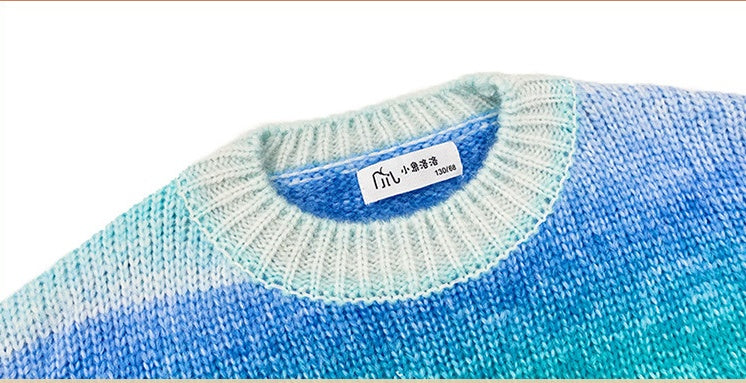 Girls’ Loose Korean-Style Pullover Sweater