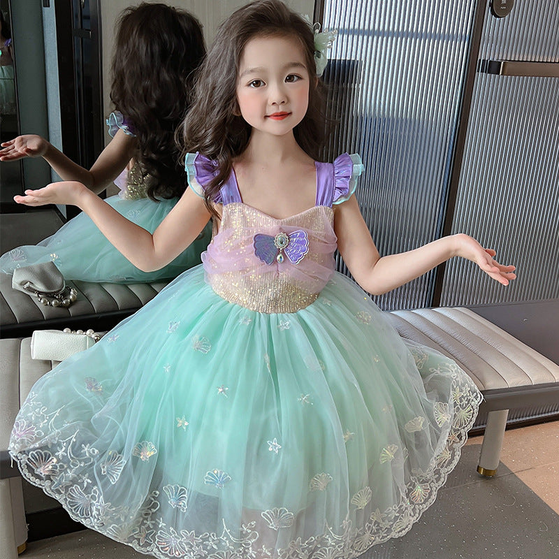 "Mermaid" Princess Dress with Sequins