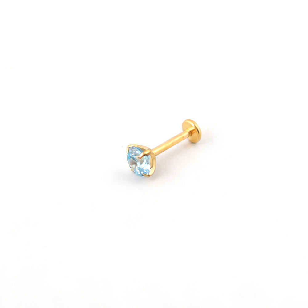 Pendiente de Circonita con Baño de Oro de 18K