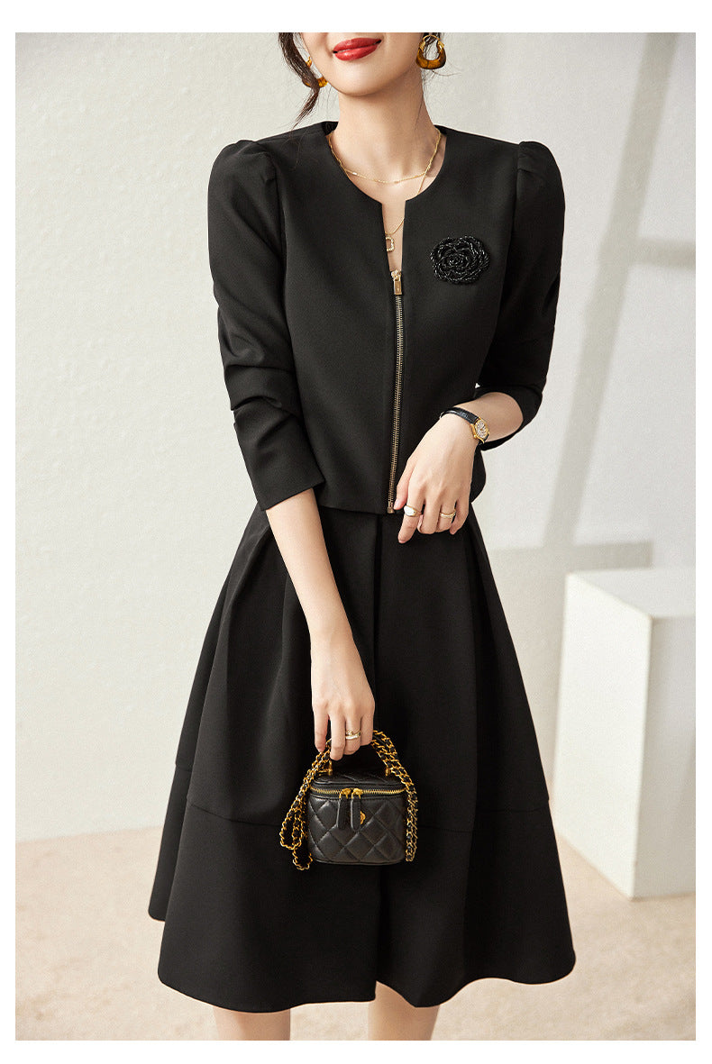 Black Skirt Set with Timeless Elegance Spirit