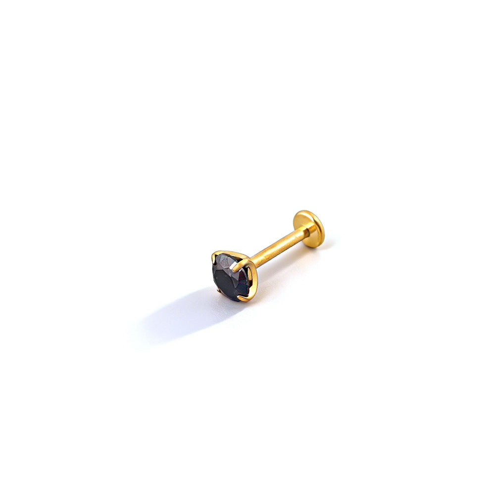 Pendiente de Circonita con Baño de Oro de 18K