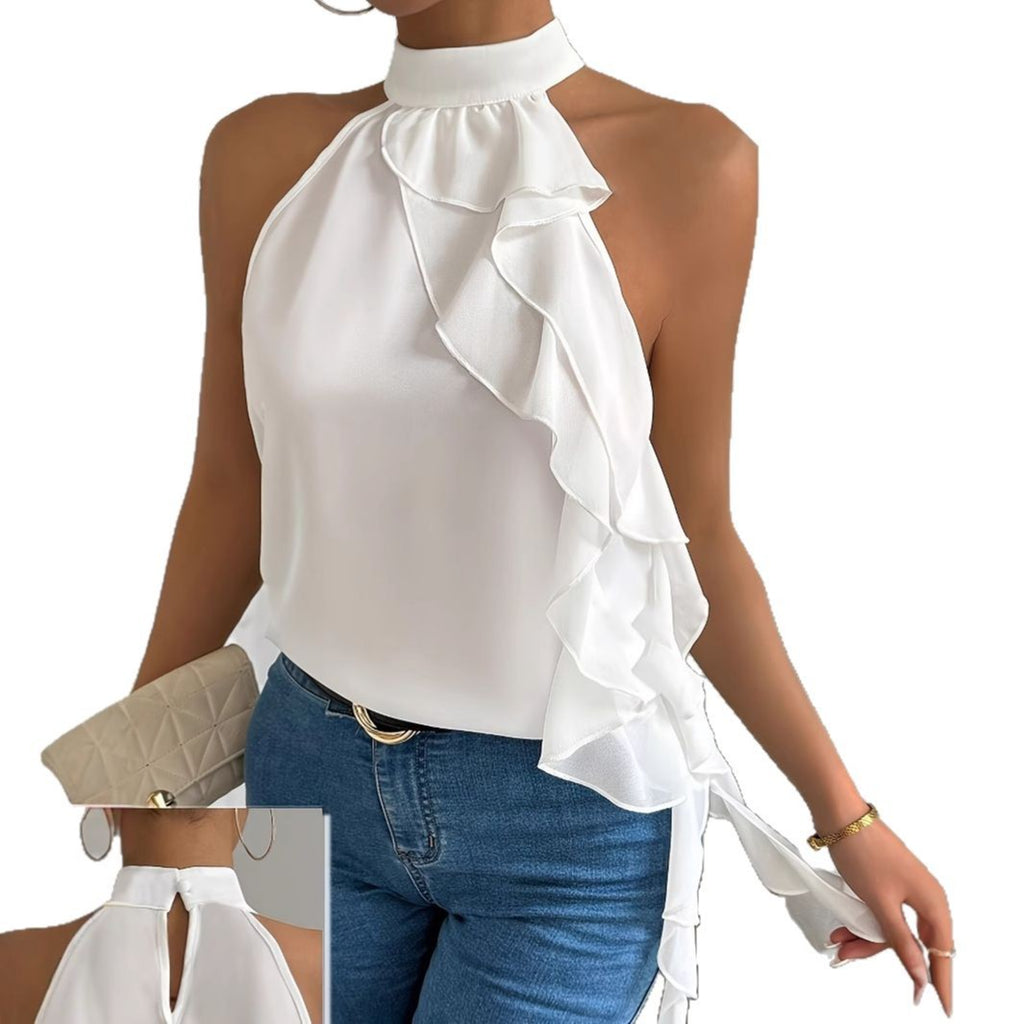 Open Back Top with Halter Neck