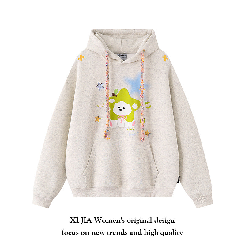 Starry Puppy Print Hoodie