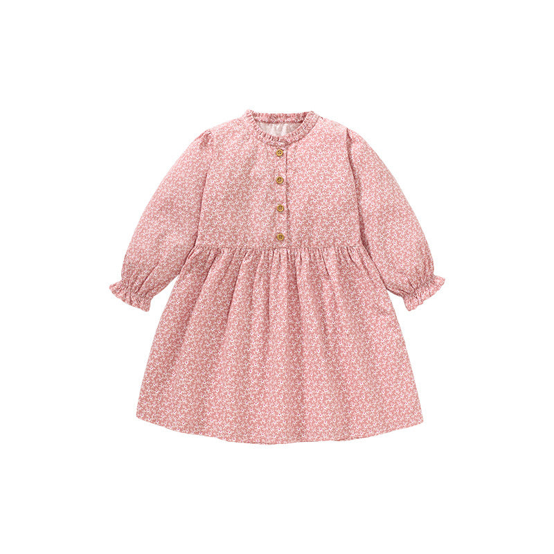 Robe princesse en coton à manches longues
