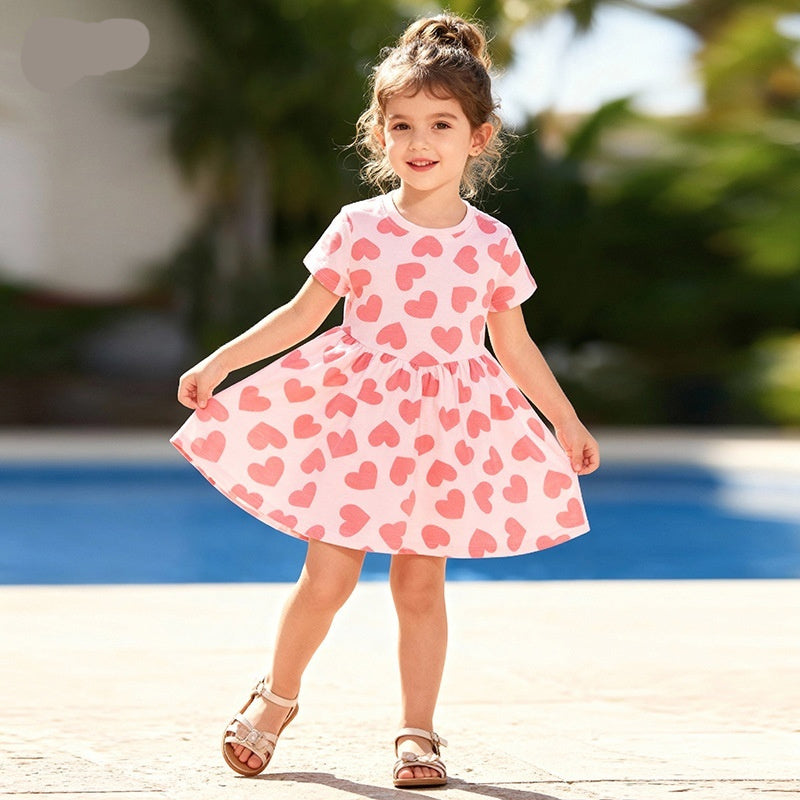 Princess Dress with Hearts and Tulle Skirt