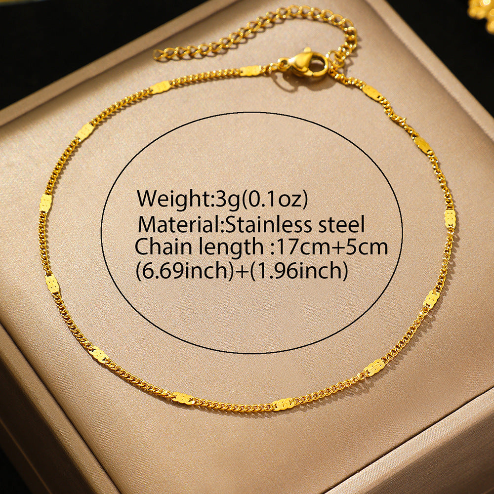 Minimalist Stainless Steel Anklet