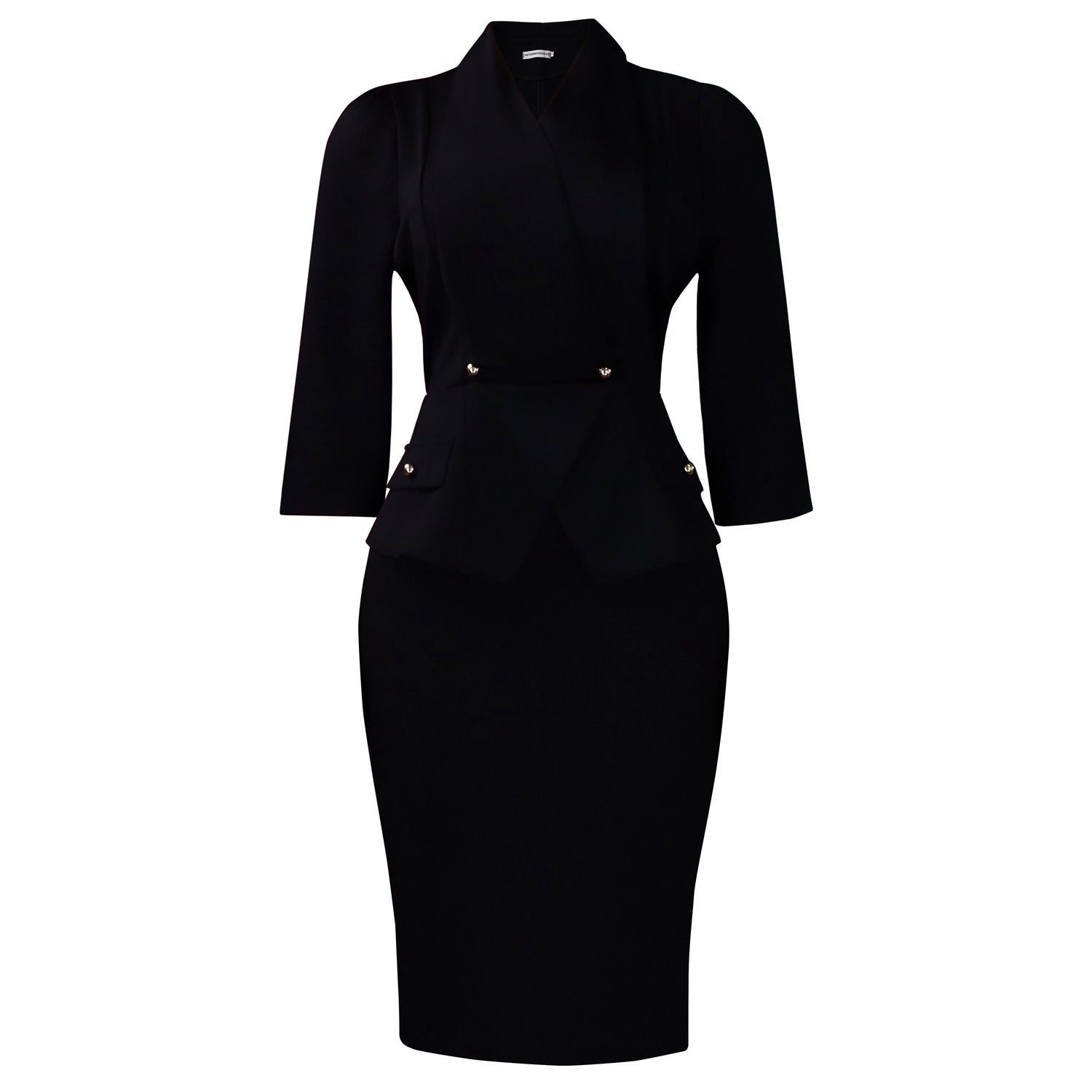 Women’s Elegant Belted Bodycon Midi Dress