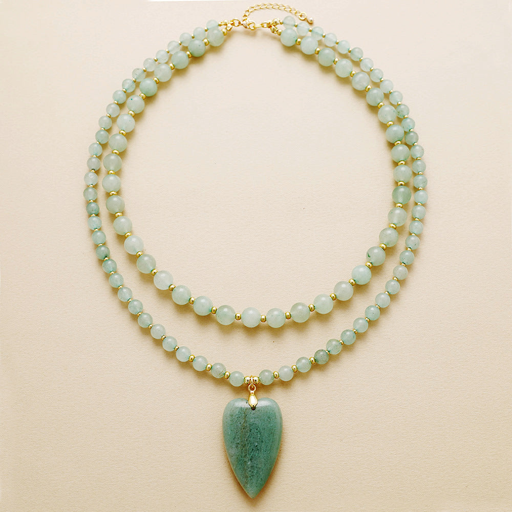 Collar de cristal de doble capa inspirado en Francia