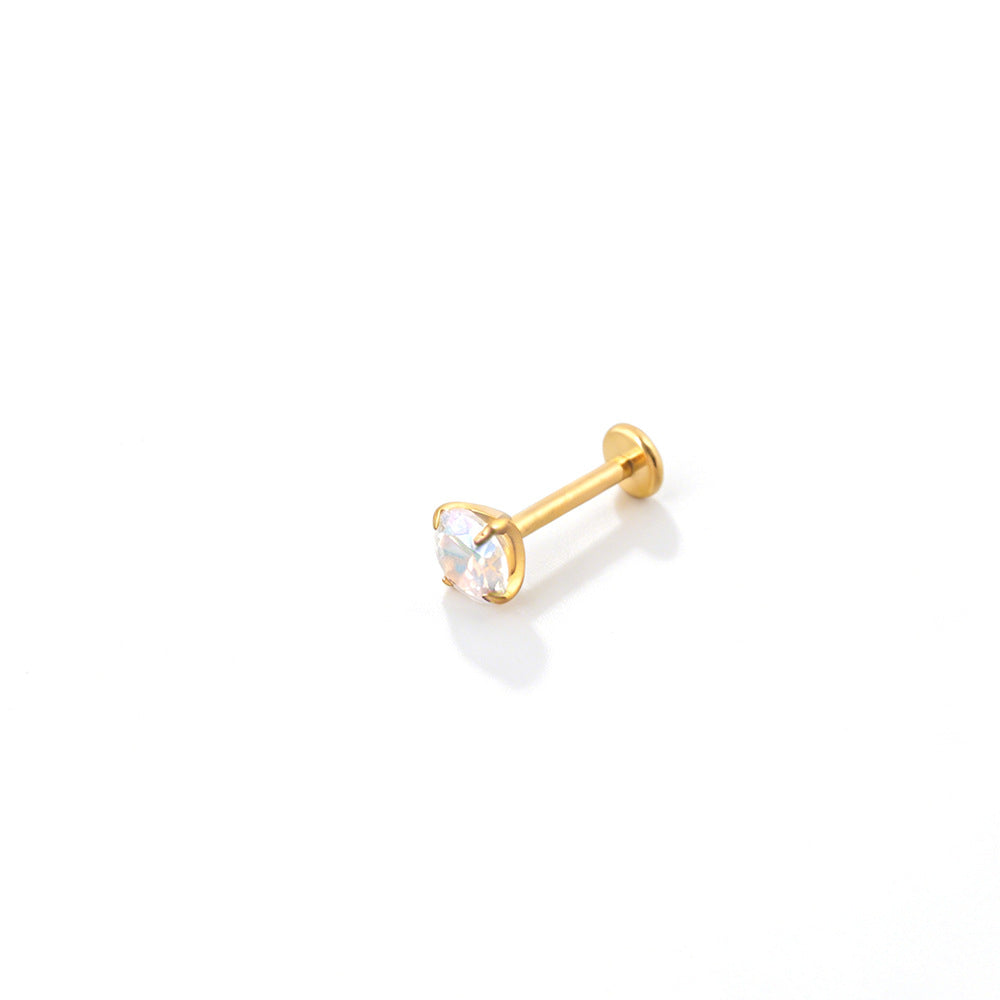 18K Gold-Plated Zircon Stud Earring