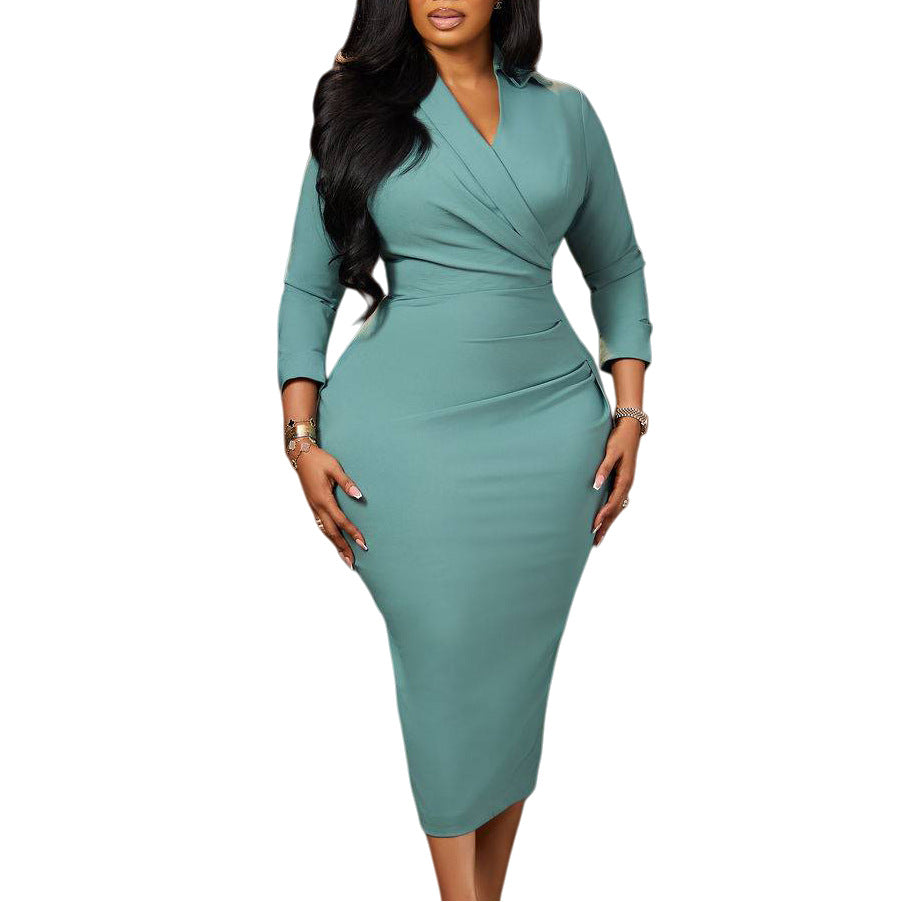 Vestido midi de tubo entallado para mujer